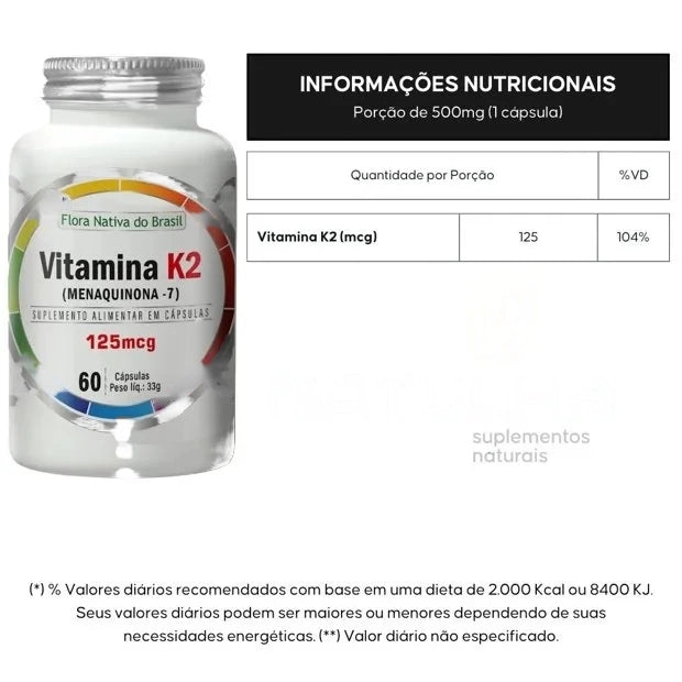 Vitamina K - 60 cápsulas