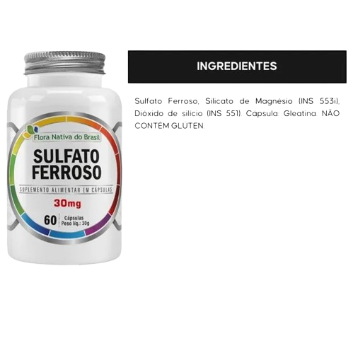 Sulfato Ferroso 214% IDR 60 cápsulas