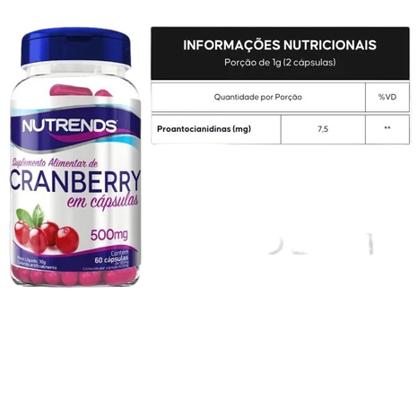 Cranberry 500mg 60 cápsulas