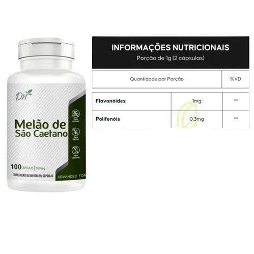 Melão de São Caetano 500mg 100 cápsulas