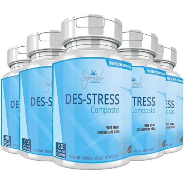 Des-stress, Combate Insônia e Estresse - 60 Cápsulas 500mg