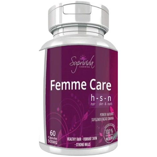 FEMME CARE, Para Cabelo, Pele e Unha - 60 Cápsulas 500mg