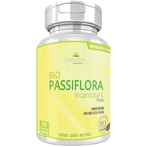 Bio Passiflora, Combate Ansiedade e Insônia - 60 cápsulas 500mg